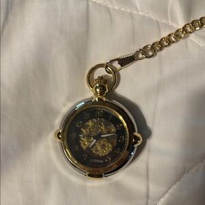 Gotham Gold and Black Pocket Watch